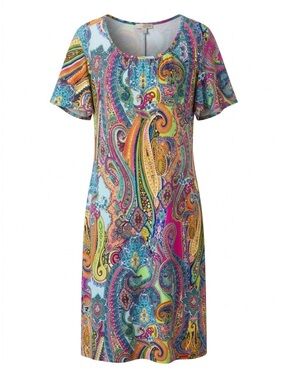 Tommy Hilfiger Paisley Flutter Sleeve Shift Dress Size 10 - Like New